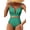 Green Plaid, variant on Women'S 2 Piece High Waisted U Wire Bikini Set Floral Print Crisscross Back Bathing Swimsuit Green Plaid XXL