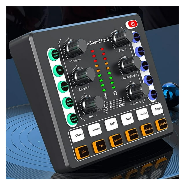 Live Sound Card Studio Record Professional Soundcard Bluetooth Microphone Mixer Voice Changer Live