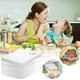 thumbnail image 5 of Contenedor de almacenamiento de alimentos para refrigerador con tapa | Caja organizadora transparente para dumplings | Contenedor de plástico para cocina y refrigerador para carne, verduras, 5 of 5