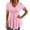 Pink #058, variant on Summer Tops for Women Dressy Hollow Out Eyelet Short Sleeve T Shirt Trendy Casual V Neck Flowy Going Out Blouse, XL
