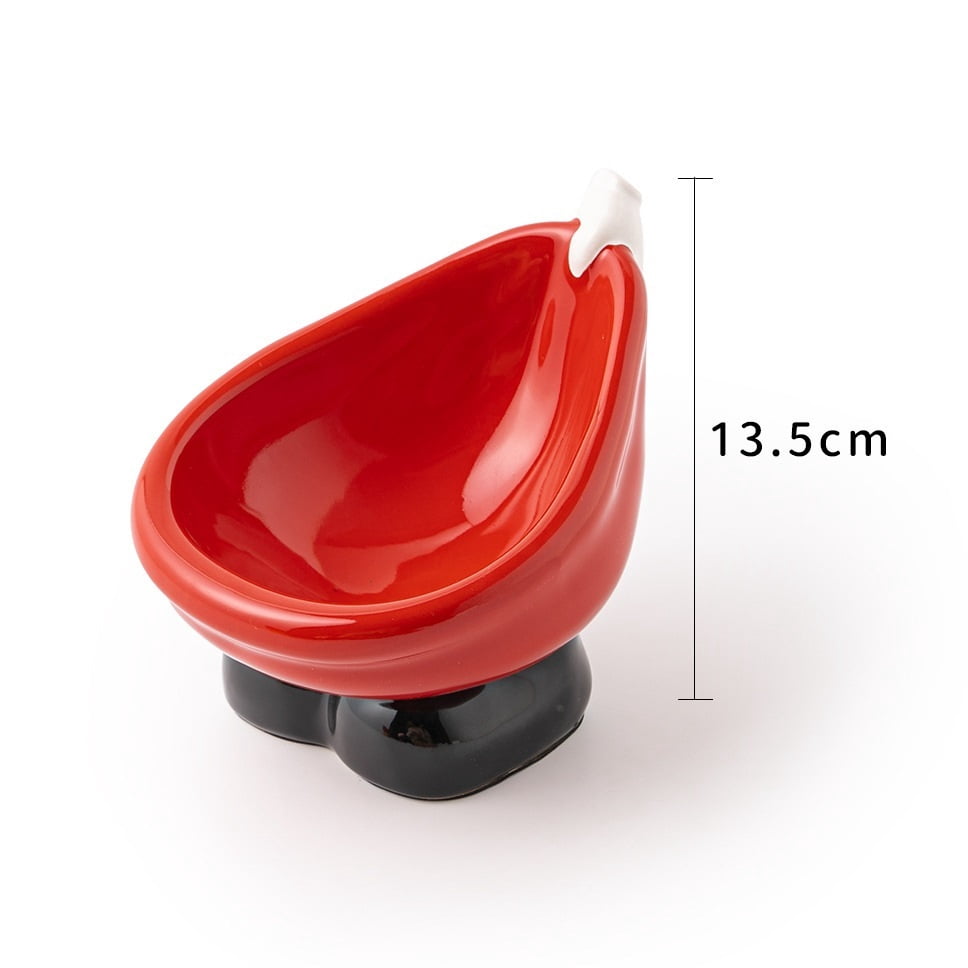 Elevated Ceramic Pet Bowl, Spine Friendly Raised Feeding Bowl, Stylish Food Basin for Cats and Dogs