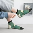 thumbnail image 2 of Naloa Lotus Golden Line Ankle Socks for Women Non Slip Socks No Show Socks Classic Low Cut Casual Socks Casual Socks, 2 of 7