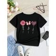 thumbnail image 1 of Girls' Short-Sleeve Floral Top for Kids, Casual Wear., 1 of 6