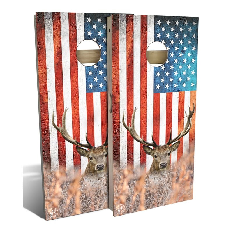 Bean bag toss game custom cornhole boards with bags Buck Deer Cornhole