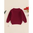 thumbnail image 6 of Bagilaanoe Baby Boy Girl Christmas Sweater for Infant Long Sleeve Embroidery Pullover 3M 6M 9M 12M 18M 24M 3T Toddler Warm Jumpers Tops Fall Loose Knitwear, 6 of 6