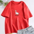 thumbnail image 4 of Camiseta de ganso Silly para mujer, ropa de moda Unisex, algodón, manga corta, Tops de ganso Fuuny, ropa estética, Verano, 4 of 4