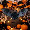 thumbnail image 2 of Realistic Black Bats Ornament Plastic Bats Wall Mount Decor Spooky Halloween Decor for Front Door Window Wall Porch Party Layout, 2 of 6