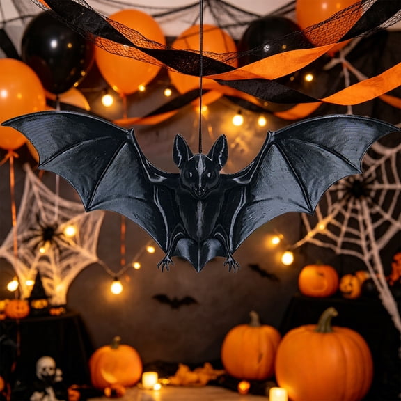 Halloween Decoration for Home Indoor Outdoor Clearance Under $5.00!Realistic Black Bats Ornament Plastic Bats Wall Mount Decor Spooky Halloween Decor For Front Door Window Wall Porch Party Layout