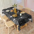 thumbnail image 2 of Spider Web and Skulls Halloween Pattern Rectangle Tablecloth 60"x102",Waterproof Polyester Rectangle Table Cloth, Wipeable Spillproof Polyester Tablecloth for Dining, Camping, Indoor and Outdoor, 2 of 6