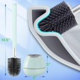 thumbnail image 7 of Toilet Brush and Holder Set,  Toilet Bowl Cleaner Brush, Toilet  Brush with Tweezers for Bathroom Cleaning, RV Accessories and House Organization -Haves - Green/Aqua, 7 of 7