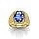 thumbnail image 2 of 6.25 Ratti 5.00 Carat Certified Aaa++ Quality Natural Blue Sapphire Neelam Gemstone Ring Gold Plated For Men And Women'S-B0CVS9, 2 of 7