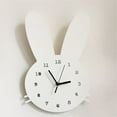 thumbnail image 4 of BallsFHK Cute Rabbit Wooden Mute Wall Clock Bedroom Children's Room Home Decoration, 4 of 4