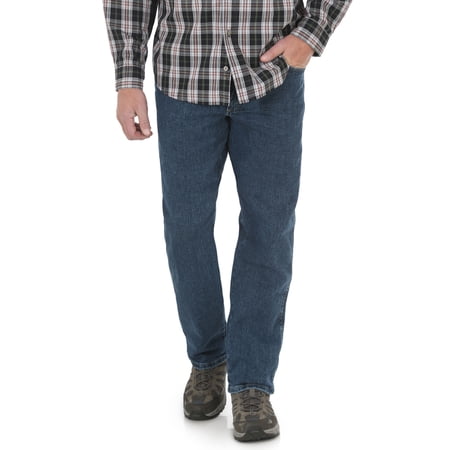 Wrangler Men's Rugged Wear Performance Series Relaxed Fit Jeans, Medium Stone, 32X36
