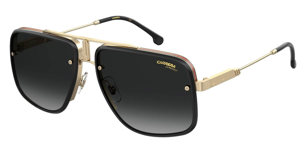 Carrera CA GloryII Metal Unisex Rectangle Sunglasses Gold/Black 59mm Adult