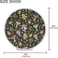 thumbnail image 3 of Coolnut Mushroom Round Tablecloth with Zipper Umbrella Hole, Waterproof Washable Polyester Fabric Table Cover for Outdoor Patio Garden Party, 60", 3 of 7