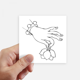 thumbnail image 1 of El budismo religión loto dibujo de linea Pegatinas de pared cuadrado de 10 cm maleta portatil Motobike Decal 8pcs, 1 of 1