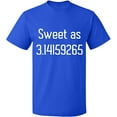 thumbnail image 2 of OXI T-Shirt - Sweet As Pi, Basic Casual T-Shirt for Men's and Women Fleece T-Shirt Short Sleeve - Royal Blue 3X-Large, 2 of 3