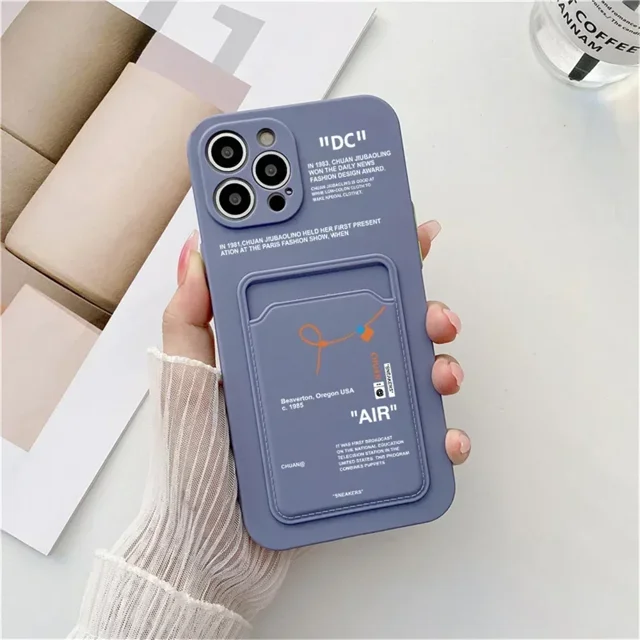 Fashion Card Wallet Case For iPhone 14 Pro Max 11 12 13 Pro Max XR X XS Max 7 8 Plus Sports Sneakers Tags Soft Silicone Cover