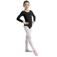 thumbnail image 3 of LiiYii Little Girls Long Sleeve Ballet Dance Leotard Gymnastics Active Bodysuit Dancewear Black 3, 3 of 8