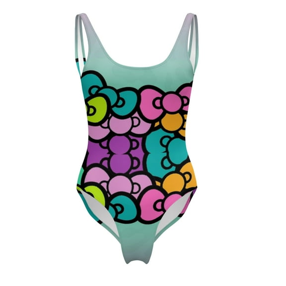Hello Kitty Theme Women's One-Piece Coverage Swimsuit