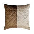 thumbnail image 1 of The HomeCentric Decorative Brown Pack of 2, 16"x16" (40x40 cm) Pillow Covers, Velvet Quilted, Patchwork & Chevron Throw Pillows For Sofa, Geometric Pattern Modern Style - Kiona, 1 of 3