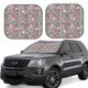 thumbnail image 1 of Balery Rose Mix Leopard 3 Parasol para parabrisas de coche de 2 piezas | Parasol plegable para parabrisas delantero de coche para la mayoría de sedanes-Small, 1 of 6