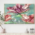 thumbnail image 2 of Designart 'Vintage Tulips in Paris' Oversized Cottage Wall Clock, 2 of 3