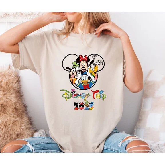 Mickey and Friends Disney Trip 2025 Family Matching Shirt, Mickey and Minnie Ear