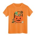 thumbnail image 4 of mgoYE Kids Halloween Tshirt Halloween Printed Short Sleeve T Shirts, Pumpkin Boy T Shirt, 4 of 6
