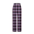 thumbnail image 7 of Aboser Plaid Pajama Pants Womens Soft Wide Leg Pj Buttoms Loose Casual Lounge Pants Comfy Elastic Waisted Sleepwear Cute BUffalo Plaid Pajama Pants, 7 of 7
