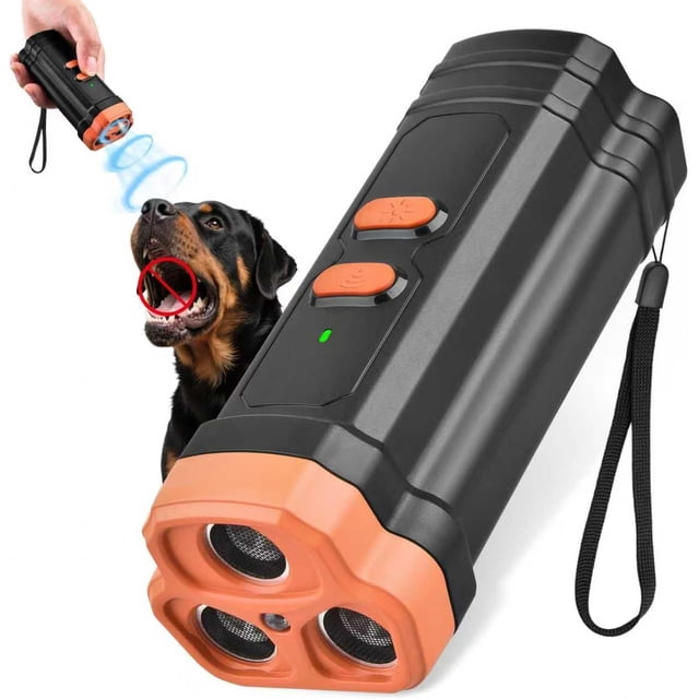 Dispositivo antiladridos para perros, ultrasónico 3 veces más potente con alcance de 15 metros, adiestrador antiladridos humanitario