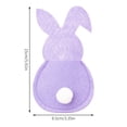thumbnail image 5 of 4Pcs Easter Bunny Cutlery Holder Plush Tail Decor Rabbit Shape Cutlery Cover Cutter Fork Bag Happy Easter Party Decoration-Purple, 5 of 8