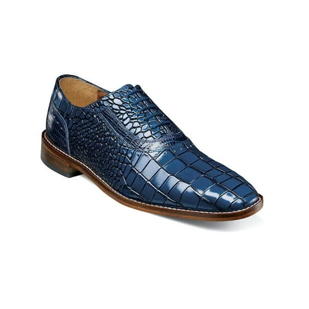 

Stacy Adams Riccardi Plain Toe Oxford Shoes Animal Print Blue 25575-400