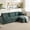 Green, variant on YWEN L Shaped Modular Sectional Sofa with Storage & Movable Ottoman, 97" Comfy Cloud Couch with USB Charging Ports & Side Pockets, 4-Seat Chenille Modern Couches for Living Room Apartment