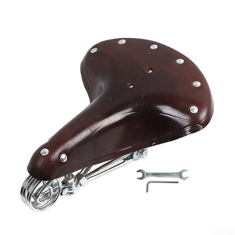 Road Bicycle Saddle Cycling Saddle Seat Retro faux leather Classic Bicycle Cycle 
