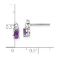 thumbnail image 3 of FB Jewels 14k White Gold Genuine Amethyst Diamond Earring, 3 of 3