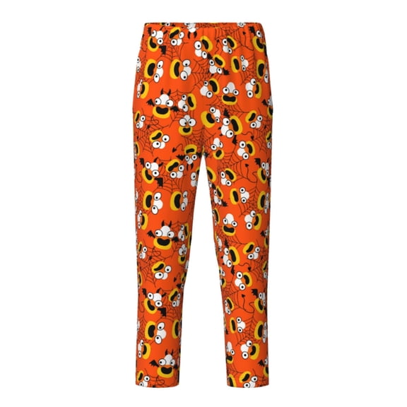 Xecao Funny corn spider web Print Teenagers' Pajama Pants Long Sleep Pants Soft Elastic Waist Pajama Bottoms Elastic waist with 2 Pockets 5-16 Years-Medium