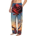 thumbnail image 2 of Balery Sunset Rose Elegance print Men's Pajama Pants,Ultra Lightweight Pjs,Lounge Pant-Medium, 2 of 9