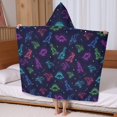 thumbnail image 5 of Colorful Dinosaurs Stars Pattern Hooded Bath Towel Wrap for Teens Ages 3 To 12, Soft Lightweight Quick Dry Microfiber Bath Beach Pool, 60"x35", 5 of 6