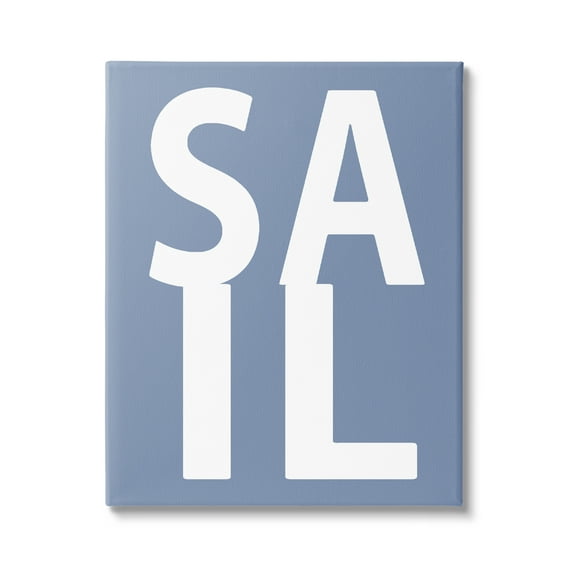Stupell Industries Nautical Sail Text Nature Painting Gallery Wrapped Canvas Art Print Wall Art, 30 x 40