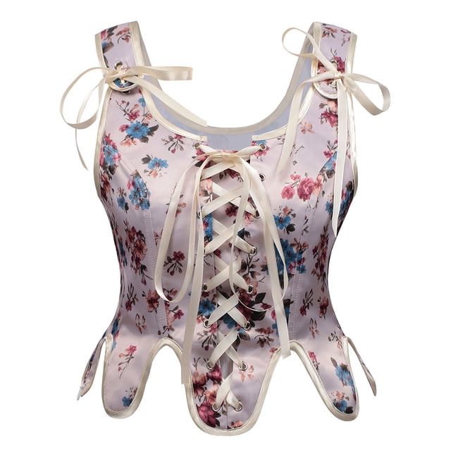 Elegant Everyday Shapewear Bodysuit with Bustier and Zip Front Lace-Up Detail for Versatile Wear