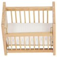 thumbnail image 4 of 1:12 dollhouse crib, wood simulated miniature bed furniture decoration accessories gift for children., 4 of 5