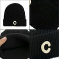 thumbnail image 3 of DLIDG Men Women Cuffed Beanie Cute Plain Ribbed Knit Headwear Outdoor Sports Knitted Cap Soft Warm Skully Cap Comfy Soft Knitted Hat Cuffed Stretchy Headwear Travel Lounge Beanies, 3 of 4