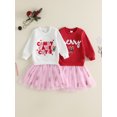 thumbnail image 3 of Conjunto navideño para bebé niña: sudadera de manga larga con falda de tul., 3 of 9