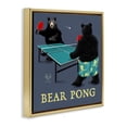 thumbnail image 3 of Stupell Industries Bear Pong Animal Humor Gold Framed Floater Canvas Wall Art design by Jim Baldwin, 25 x 25, 3 of 9