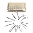 thumbnail image 5 of Kit de manicura profesional Kit de cuidado de uñas, kit de maquillaje de acero inoxidable, 12 artículos para viajes o uso doméstico (oro champán) ER, 5 of 5