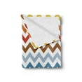 thumbnail image 2 of Chevron Soft Flannel Fleece Blanket, Chevron Pattern Easter Day Inspired Zigzag Colorful Design Retro Style Illustration, Cozy Plush for Indoor and Outdoor Use, 50" x 70", Multicolor, by Ambesonne, 2 of 5