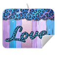 thumbnail image 5 of Ryvnso Love with Leopard Dish Drying Mat for Kitchen Countertop 18x24 Large Dish Pad Drainer Rack Dish Sink Mats, 5 of 7