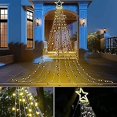 thumbnail image 4 of Cadena de luces de estrellas para decoración navideña para exteriores, adornos para árboles de Navidad de 16,4 pies, 4 of 5
