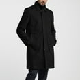 thumbnail image 2 of Men's Lightweight Trench Coat Slim Fit Zipper Casual Long Jacket Windbreaker Overcoat Anorak for Fall Season, 2 of 2